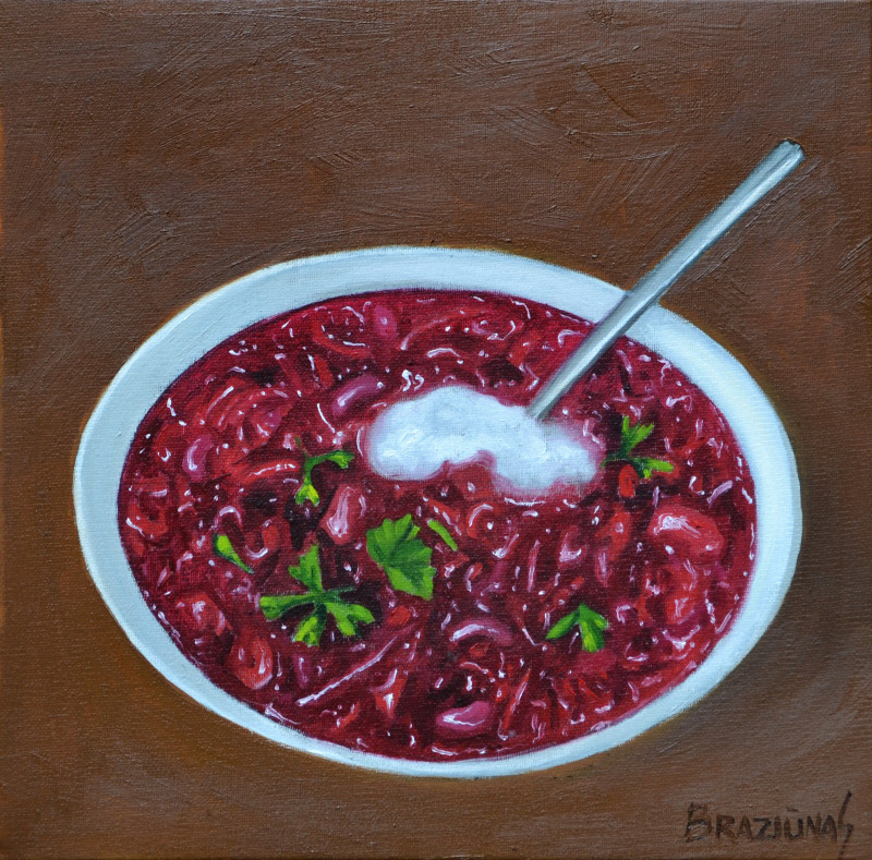 Beetroot Soup original painting by Artūras Braziūnas. Splash Of Colors