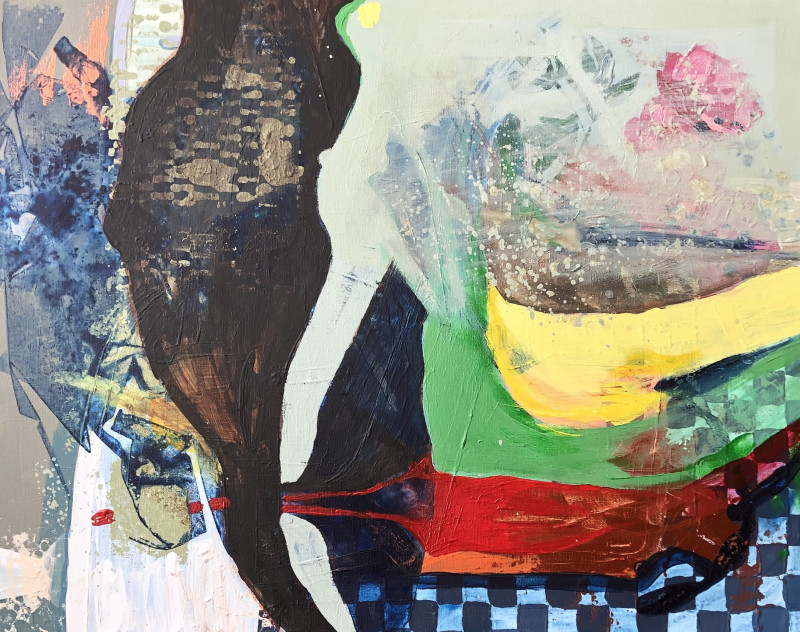 Alma Karalevičienė tapytas paveikslas Trispalvė 2, Abstrakti tapyba , paveikslai internetu