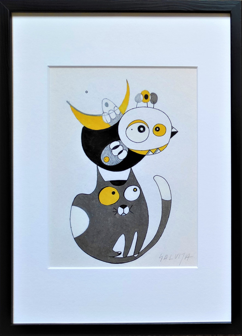 Salvija Zakienė tapytas paveikslas Choristai, Animalistiniai paveikslai , paveikslai internetu