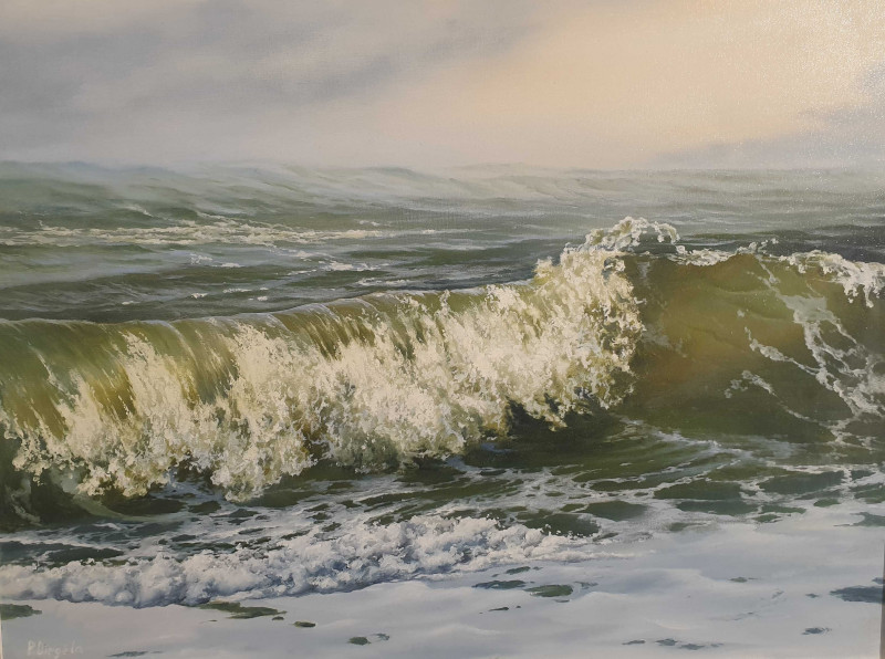 Povilas Dirgėla tapytas paveikslas Jūra 100, Jūros , paveikslai internetu