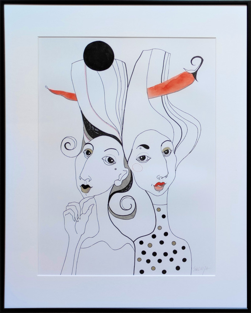 Salvija Zakienė tapytas paveikslas Pilnatis su prieskoniais, Linijos Menas , paveikslai internetu