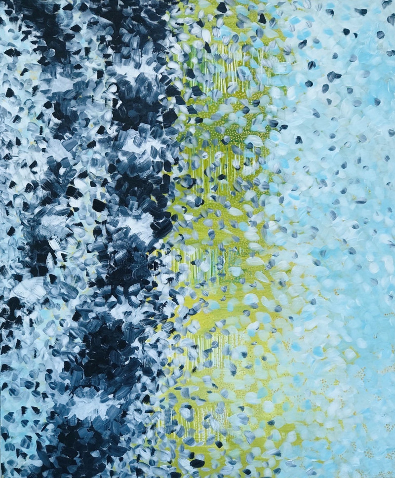 Aušrinė Gudienė tapytas paveikslas Ne pusiausvyra, Abstrakti tapyba , paveikslai internetu