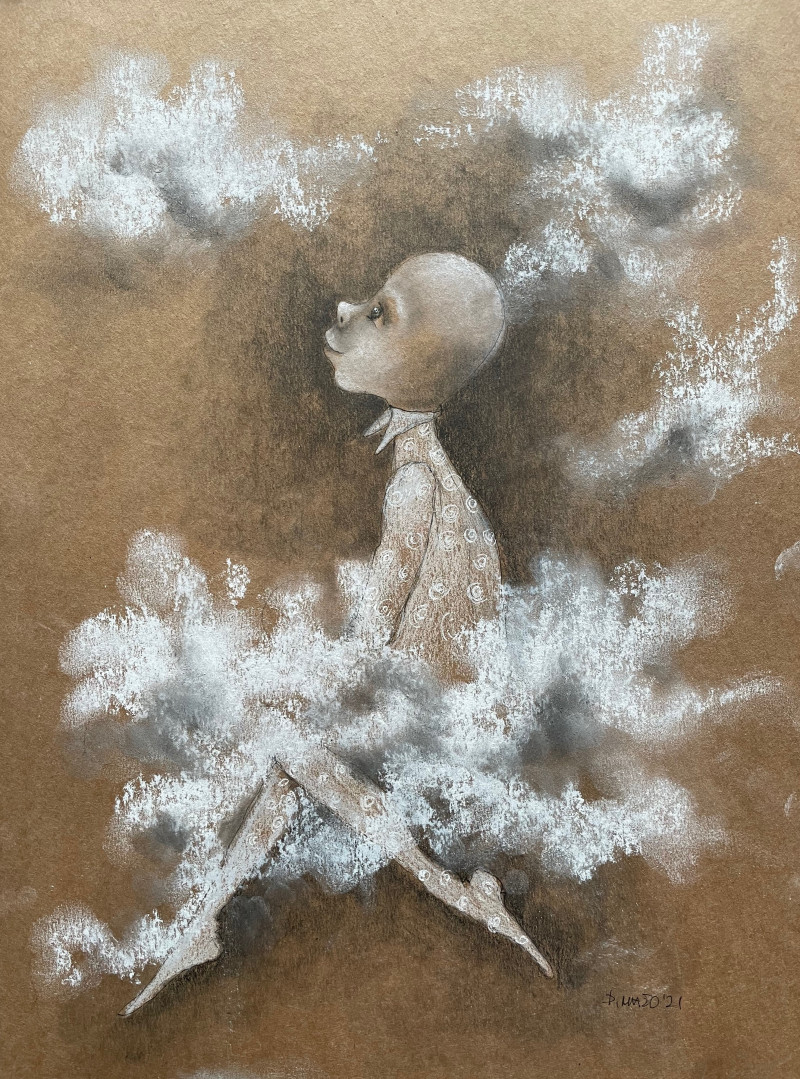 Daiva Mažo tapytas paveikslas Debesų svajoklis, Išlaisvinta fantazija , paveikslai internetu