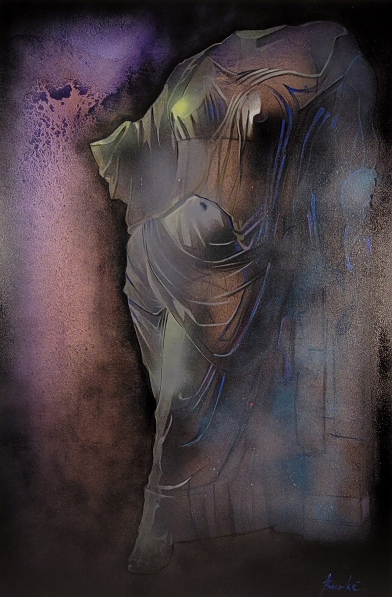 Ansis Burkė tapytas paveikslas Žodis Įgauna Kūną, Abstrakti tapyba , paveikslai internetu