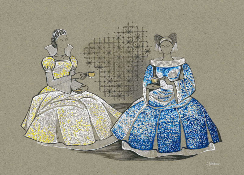 Ieva Stoškienė tapytas paveikslas Grožio arbata, Išlaisvinta fantazija , paveikslai internetu