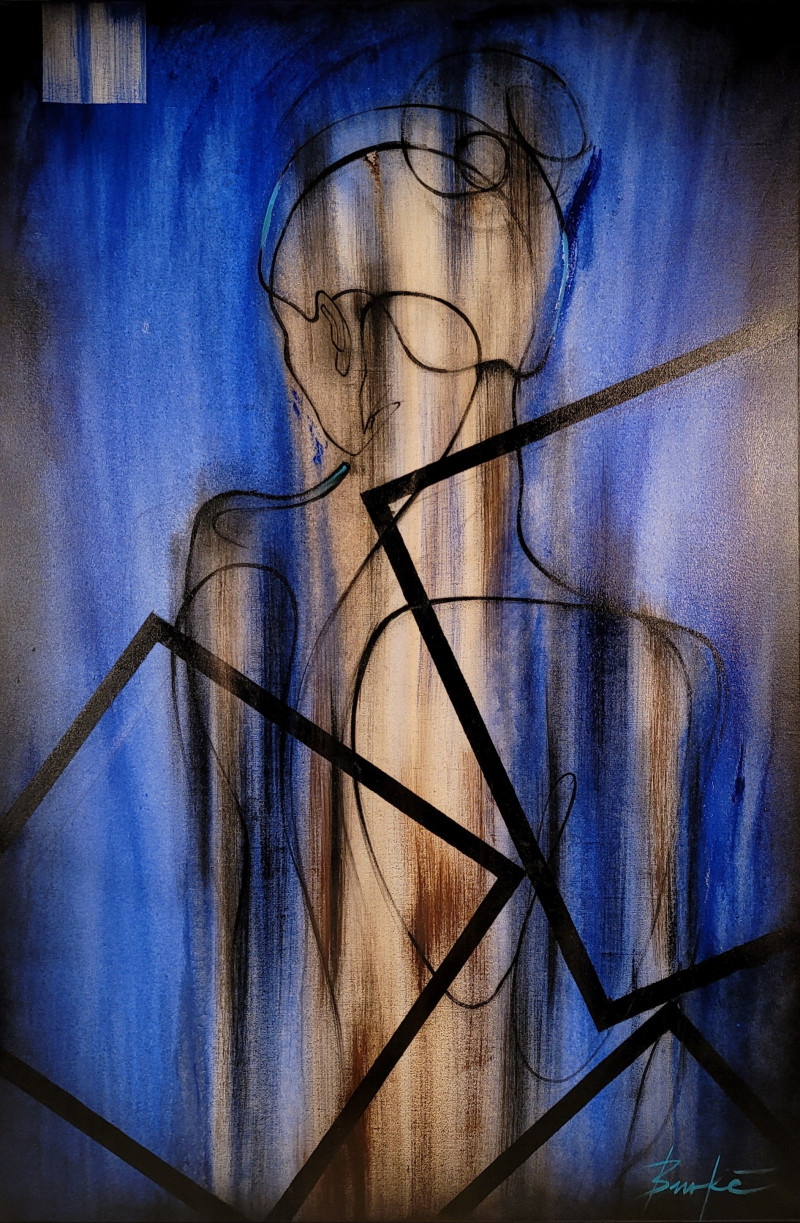 Ansis Burkė tapytas paveikslas Savi-Jauta, Abstrakti tapyba , paveikslai internetu