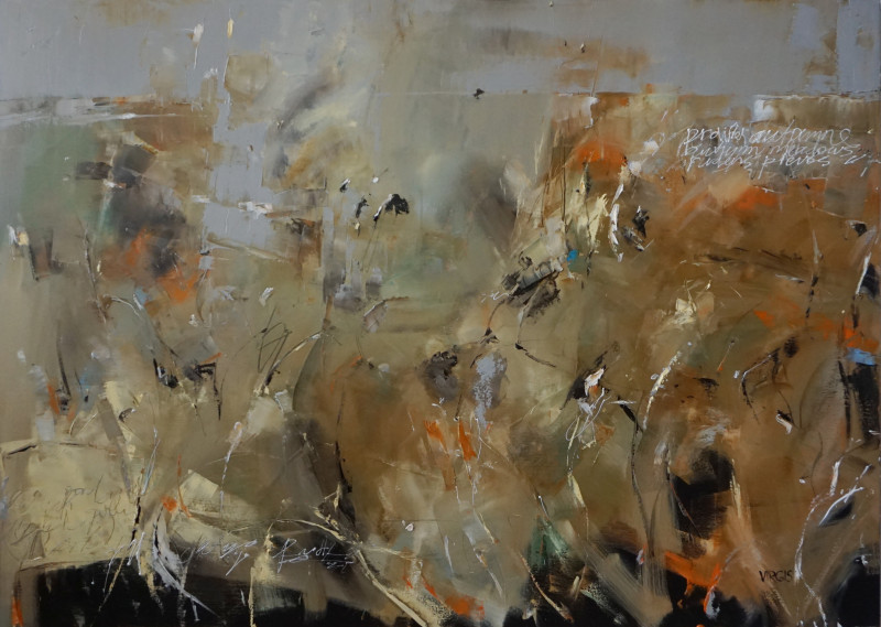 Virginijus Tamošiūnas tapytas paveikslas Rudens pievos, Abstrakti tapyba , paveikslai internetu