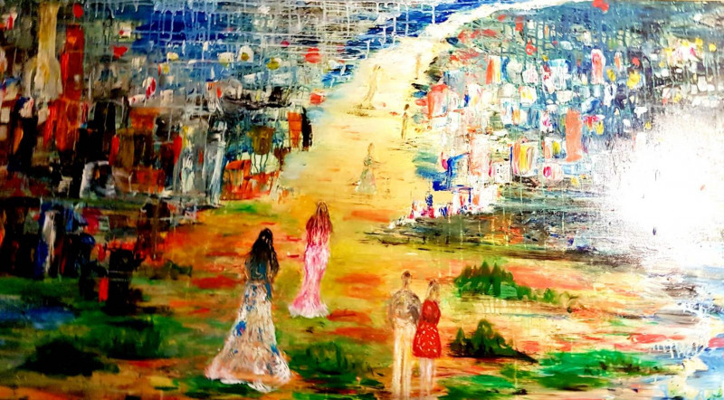 Zita-Virginija Tarasevičienė tapytas paveikslas Kelias į šviesą, Išlaisvinta fantazija , paveikslai internetu
