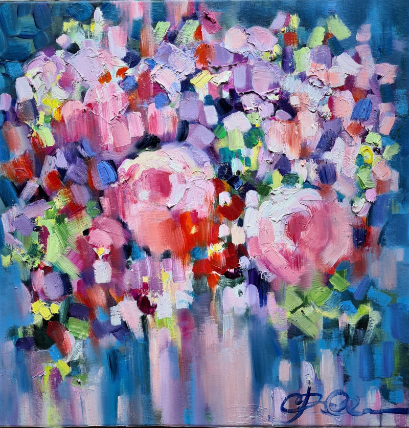 Svetlana Ovinova tapytas paveikslas Puokštė Tau, Gėlės , paveikslai internetu