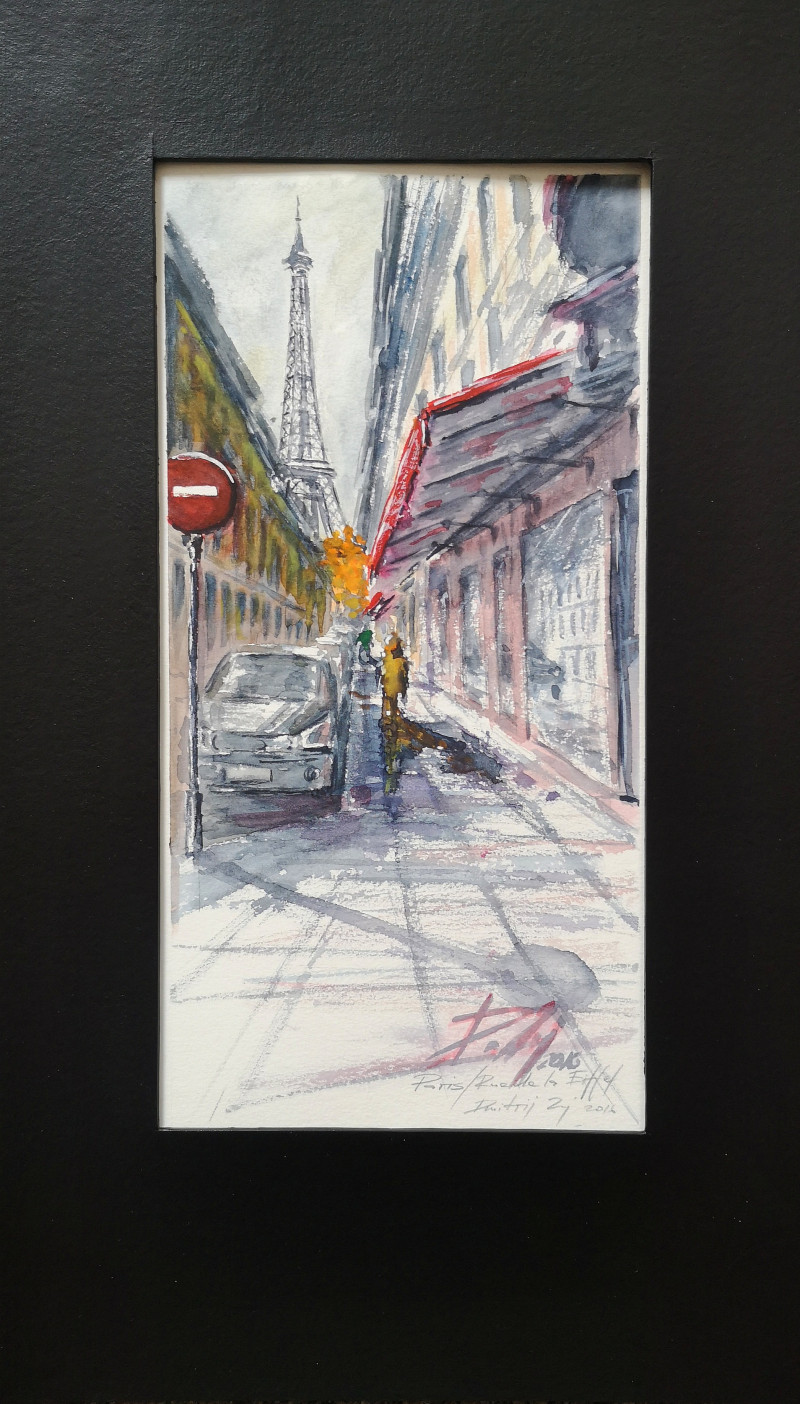 Dmitrij Zuj tapytas paveikslas Paris, Rue de la Eiffel, Urbanistinė tapyba , paveikslai internetu