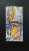 Dmitrij Zuj tapytas paveikslas Paris, Rue restorante, Urbanistinė tapyba , paveikslai internetu