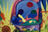 Linas Cicėnas tapytas paveikslas Džentelmenai saulėgrąžų sode, Fantastiniai paveikslai , paveikslai internetu