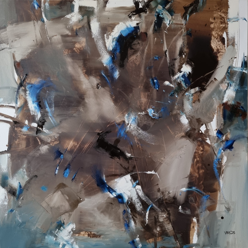 Virginijus Tamošiūnas tapytas paveikslas Kibirkštys, Abstrakti tapyba , paveikslai internetu