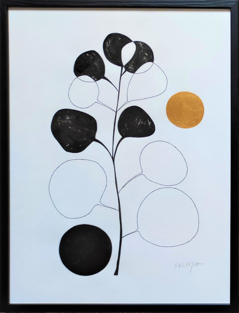 Salvija Zakienė tapytas paveikslas Šokis su saule. Iš ciklo \\"Augalėlių pasakojimai\\", Gėlės , paveikslai internetu