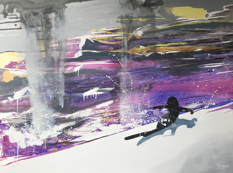 Alma Karalevičienė tapytas paveikslas Kalnuose, Abstrakti tapyba , paveikslai internetu