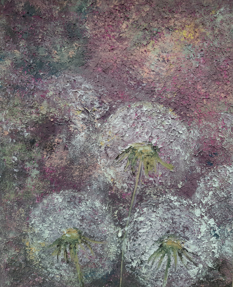 Laima Giedraitienė tapytas paveikslas Pienių violetas, Ekspresija , paveikslai internetu