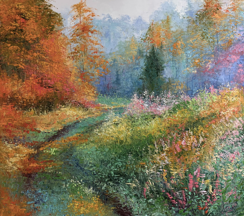 Path Of The Forest original painting by Nijolė Grigonytė-Lozovska. Landscapes