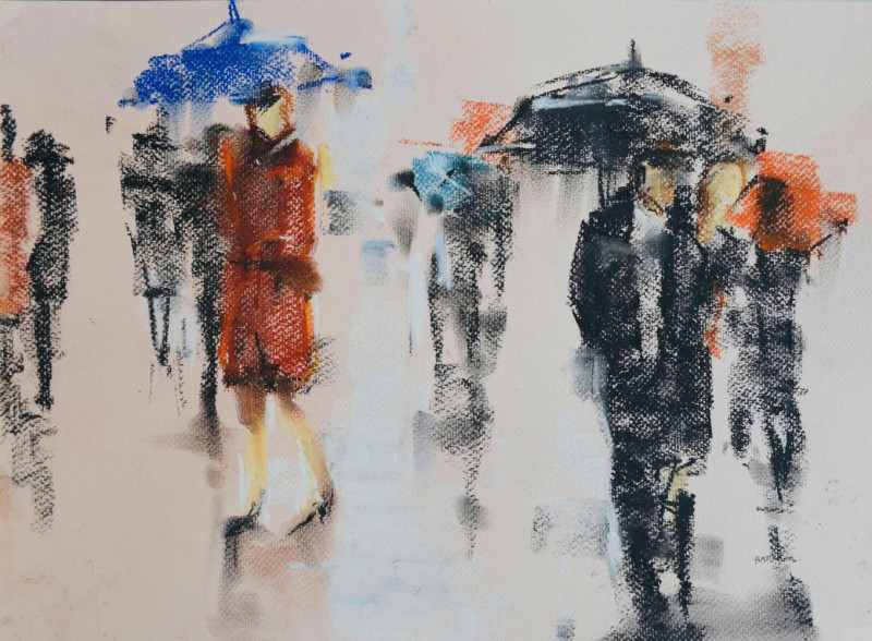 Rainy Day original painting by Rūta Sabalaitė-Jyde. Calm paintings