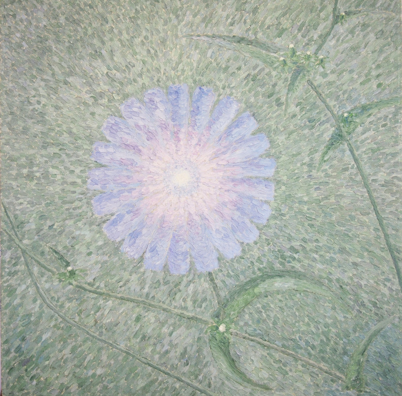 Blue Bloom original painting by Aida Kačinskaitė. Talk Of Flowers