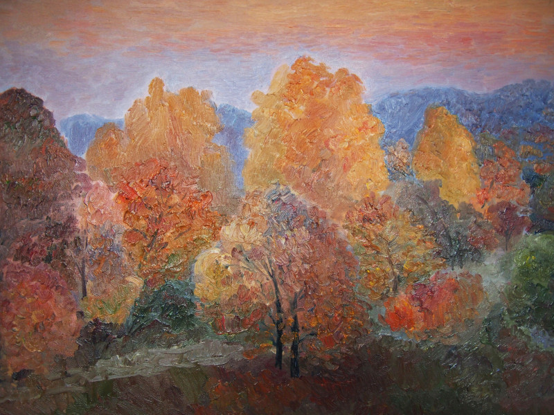 Colours Of Autumn original painting by Aida Kačinskaitė. Oil painting