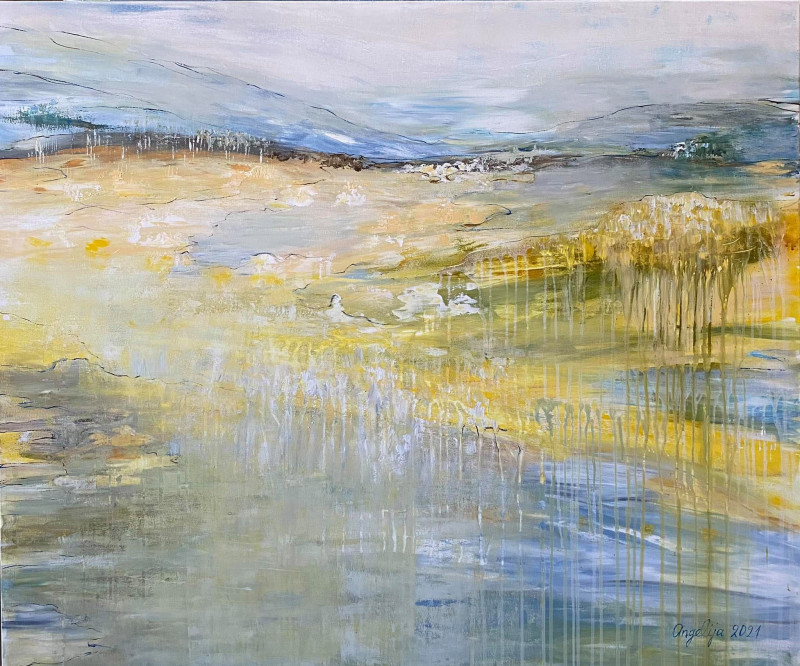 Angelija Eidukienė tapytas paveikslas Žydinčios pievos, Abstrakti tapyba , paveikslai internetu