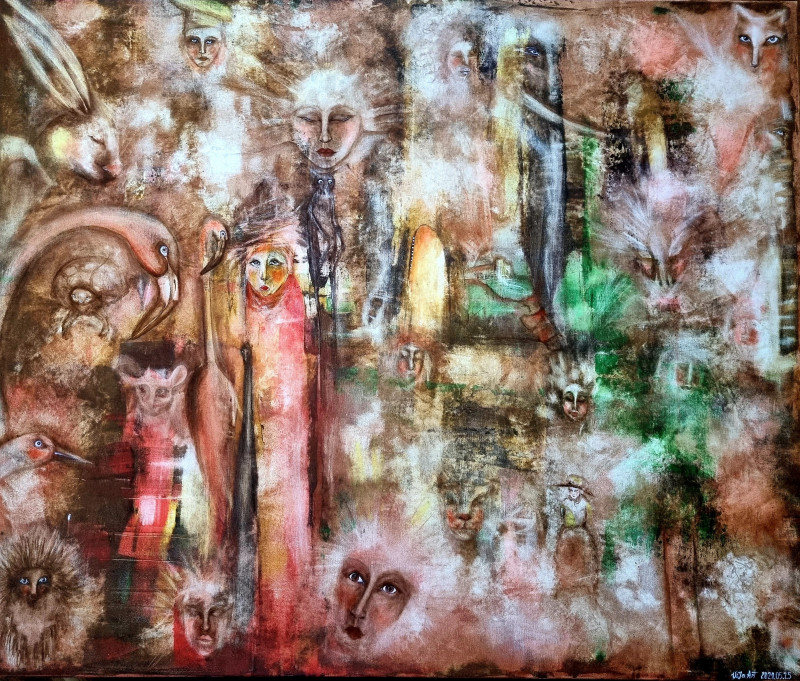 Violeta Jarašiūnienė tapytas paveikslas Mįslė, Fantastiniai paveikslai , paveikslai internetu