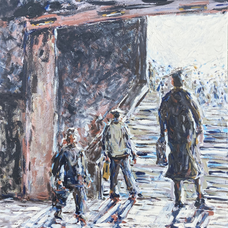 Tomas Gelažanskas tapytas paveikslas Požeminė perėja, Urbanistinė tapyba , paveikslai internetu