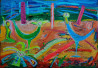 Birds original painting by Arvydas Martinaitis. For Art Collectors