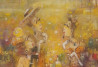 Genutė Burbaitė tapytas paveikslas Pienių vynas, Tapyba su žmonėmis , paveikslai internetu