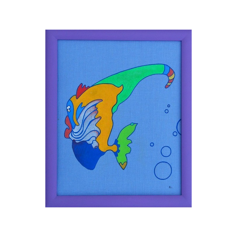 Rimtautas Špokas tapytas paveikslas Žuvis, Kita technika , paveikslai internetu