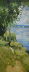 Vytautas Laisonas tapytas paveikslas Prie ežero, Peizažai , paveikslai internetu