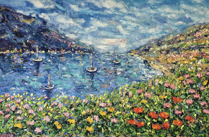Flowering Coast II original painting by Vilma Gataveckienė. Landscapes