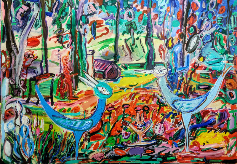 Arvydas Martinaitis tapytas paveikslas Vasara, Meno kolekcionieriams , paveikslai internetu