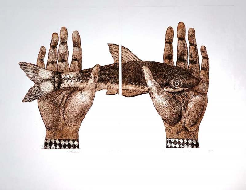Jūratė Slyžė tapytas paveikslas Lytėjimas, Animalistiniai paveikslai , paveikslai internetu