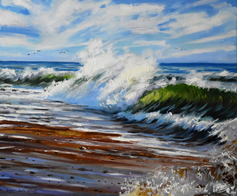 Serghei Ghetiu tapytas paveikslas Pašėlusi jūra, Marinistiniai paveikslai , paveikslai internetu
