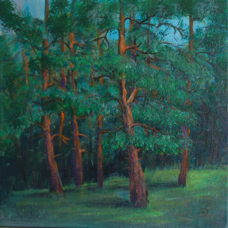 Forest original painting by Lidija Dailidėnienė. Landscapes
