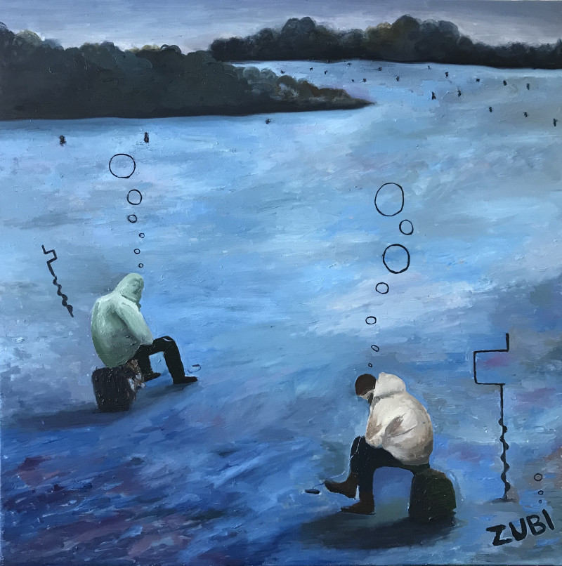 Ieva Zubienė tapytas paveikslas Meditacija, Išlaisvinta fantazija , paveikslai internetu