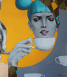 Gintas Banys tapytas paveikslas Kava su pienu?, Išlaisvinta fantazija , paveikslai internetu