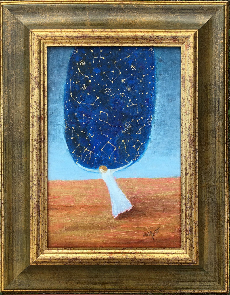 Inga Dambrauskienė tapytas paveikslas Žvaigždžių nešėja, Fantastiniai paveikslai , paveikslai internetu