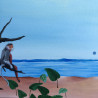 Emilija Šileikaitė tapytas paveikslas Beždžionės paplūdimyje, Animalistiniai paveikslai , paveikslai internetu