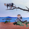 Emilija Šileikaitė tapytas paveikslas Beždžionės paplūdimyje, Animalistiniai paveikslai , paveikslai internetu