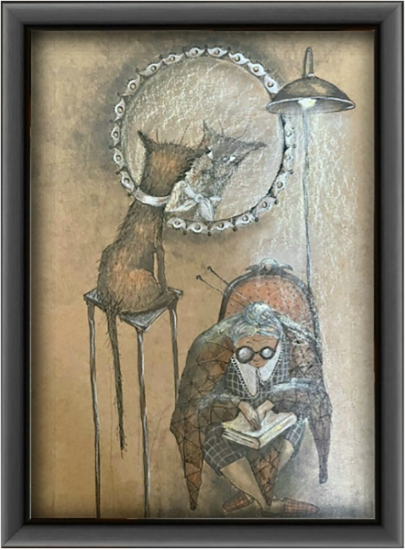Daiva Mažo tapytas paveikslas Vakaro jaukumai, Animalistiniai paveikslai , paveikslai internetu