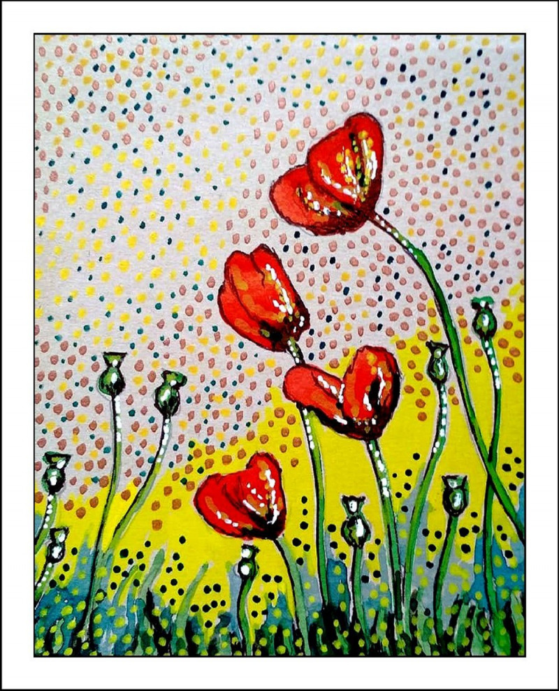 Into the Sun original painting by Artūras Skopas . Flowers