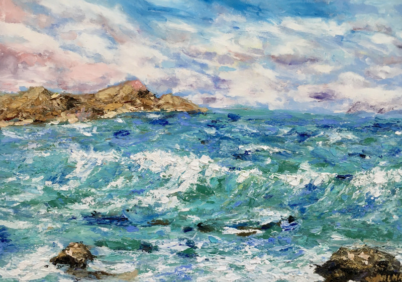 Vilma Gataveckienė tapytas paveikslas Jūra, Marinistiniai paveikslai , paveikslai internetu