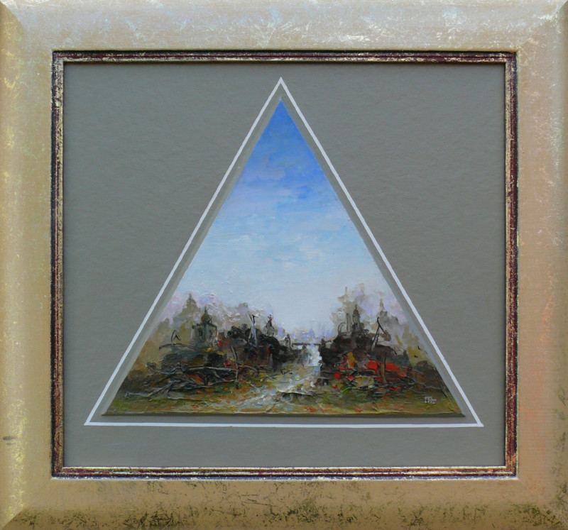 Arūnas Miliukas tapytas paveikslas Pažadintas peizažas, Abstrakti tapyba , paveikslai internetu
