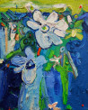 Flowers I original painting by Arvydas Martinaitis. For Art Collectors