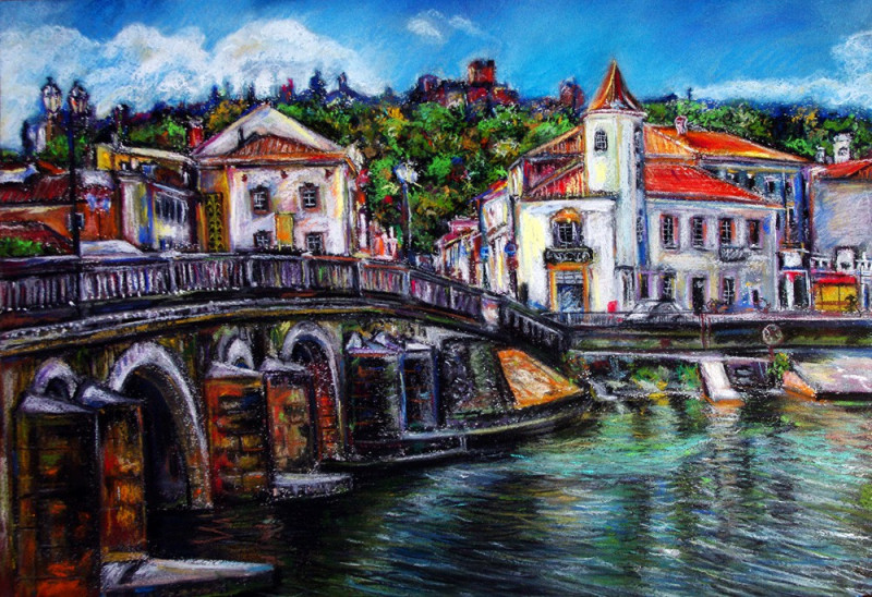 Portugal Corner original painting by Svetlana Grigonienė. Pastel