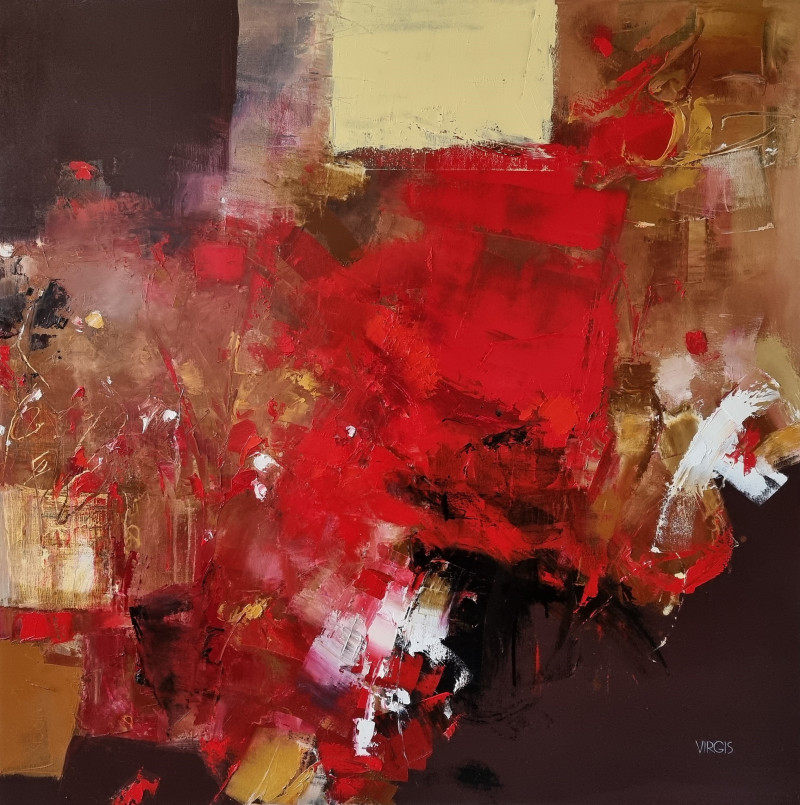 Virginijus Tamošiūnas tapytas paveikslas Vakare, Abstrakti tapyba , paveikslai internetu