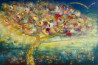 Genutė Burbaitė tapytas paveikslas Žydintis medis, Fantastiniai paveikslai , paveikslai internetu