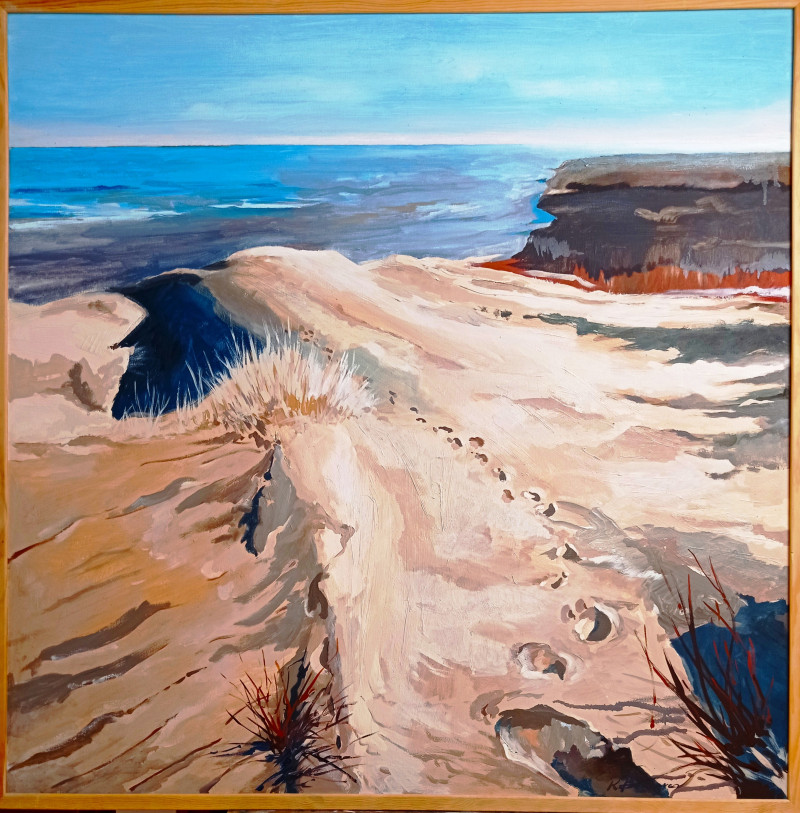 Panorama of Dunes original painting by Romanas Borisovas. Landscapes